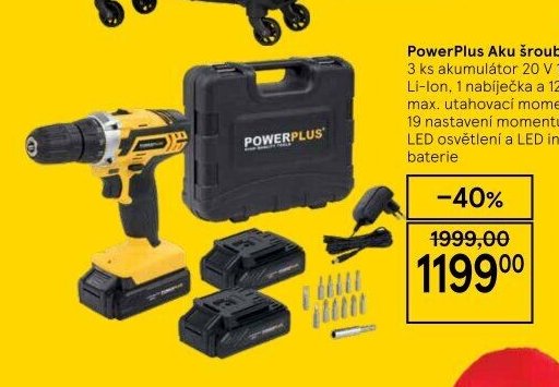 PowerPlus Aku šroubovák/vrtačka