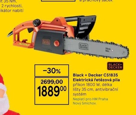 Black+Decker Elektrická řetězová pila CS1835
