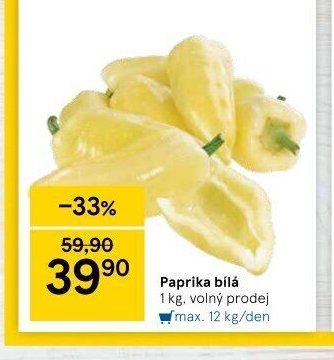 Paprika bílá