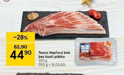 Tesco Vepřový bok bez kosti plátky