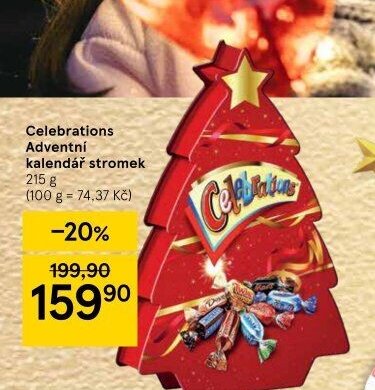 Celebrations Adventní kalendář stromek 215 g