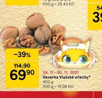 Veverka Vlašské ořechy 400 g