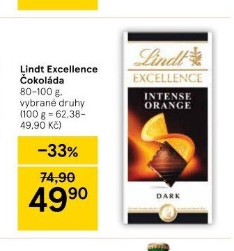 Lindt Excellence Čokoláda