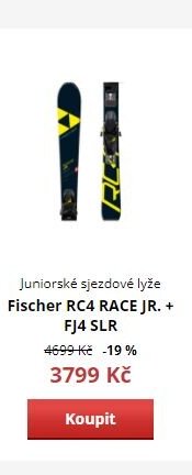 Juniorské sjezdové lyže Fischer RC4 RACE JR. + FJ4 SLR