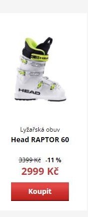 Lyžařská obuv Head RAPTOR 60