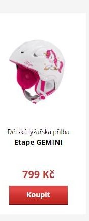 Dětská lyžařská přilba Etape GEMINI