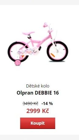 Dětské kolo Olpran DEBBIE 16