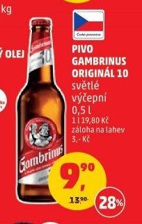 PIVO GAMBRINUS ORIGINÁL 10