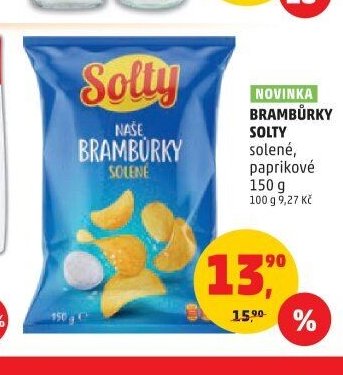 BRAMBŮRKY SOLTY solené, paprikové 150 g