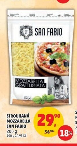 Strouhaná mozzarella San Fabio