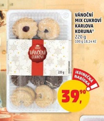 Vánoční mix cukroví Karlova Koruna