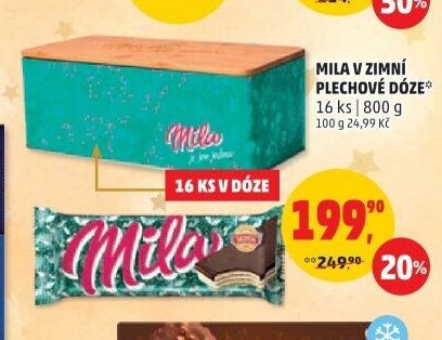 Mila v zimní plechové dóze