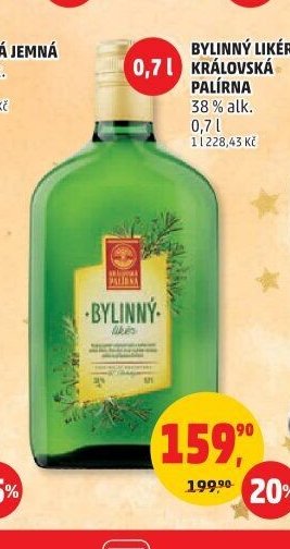Bylinný likér Královská Palírna