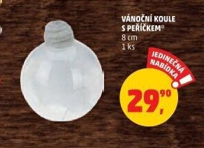 Vánoční koule s peříčkem