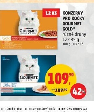 Konzervy pro kočky Gourmet Gold