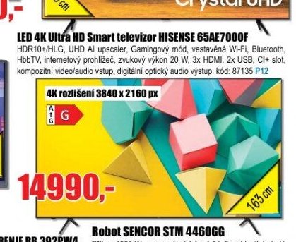 LED 4K Ultra HD Smart televizor HISENSE 65AE7000F