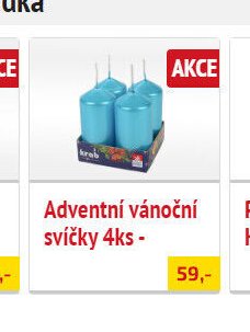 Adventní vánoční svíčky 4ks - UNI HOBBY akcniletaky.com