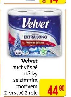 Velvet kuchyňské utěrky se zimním motivem
