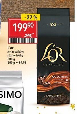 L'or zrnková káva