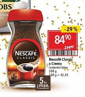 Nescafé Classic a Crema instantní káva