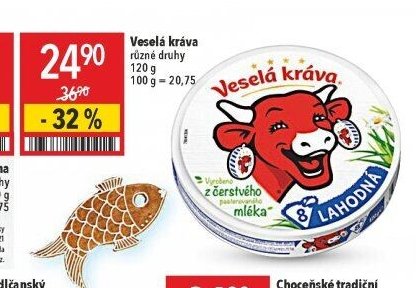 Veselá kráva různé druhy 120 g