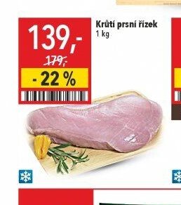 Krůtí prsní řízek 1 kg