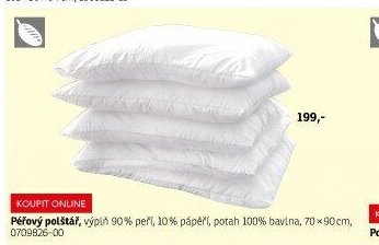 Péřový polštář - ASKO akcniletaky.com