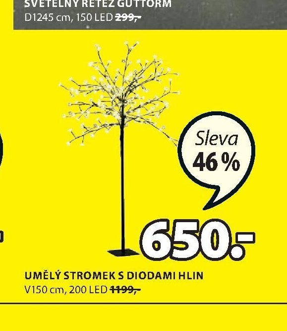 UMĚLÝ STROMEK S DIODAMI HLIN - Jysk akcniletaky.com
