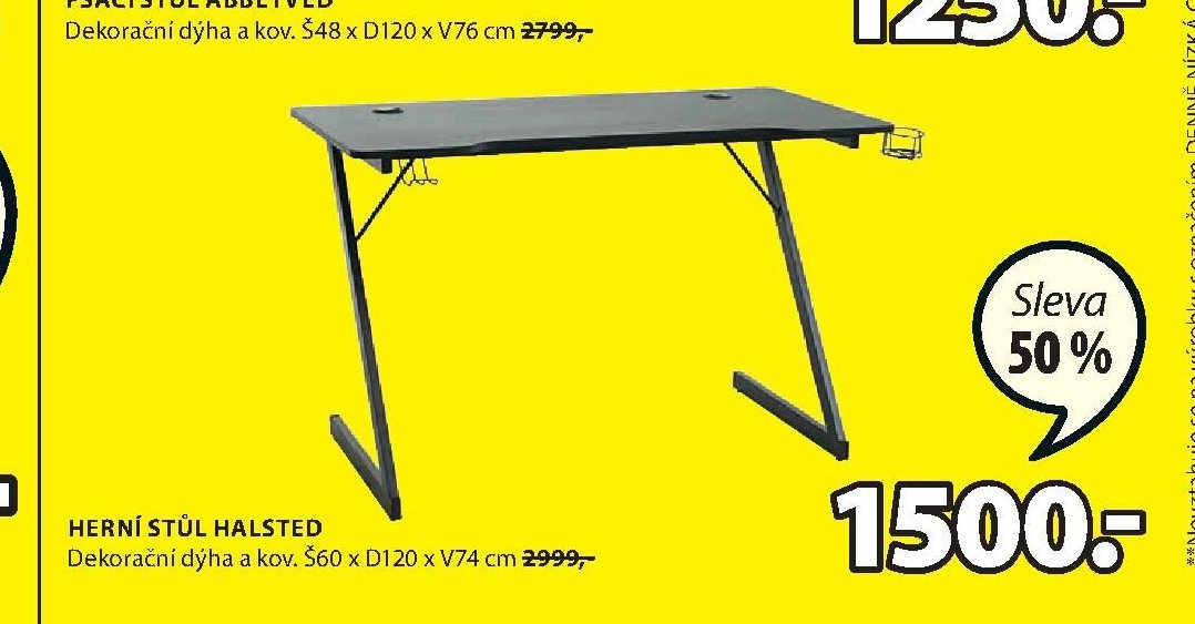 HERNÍ STŮL HALSTED - Jysk akcniletaky.com