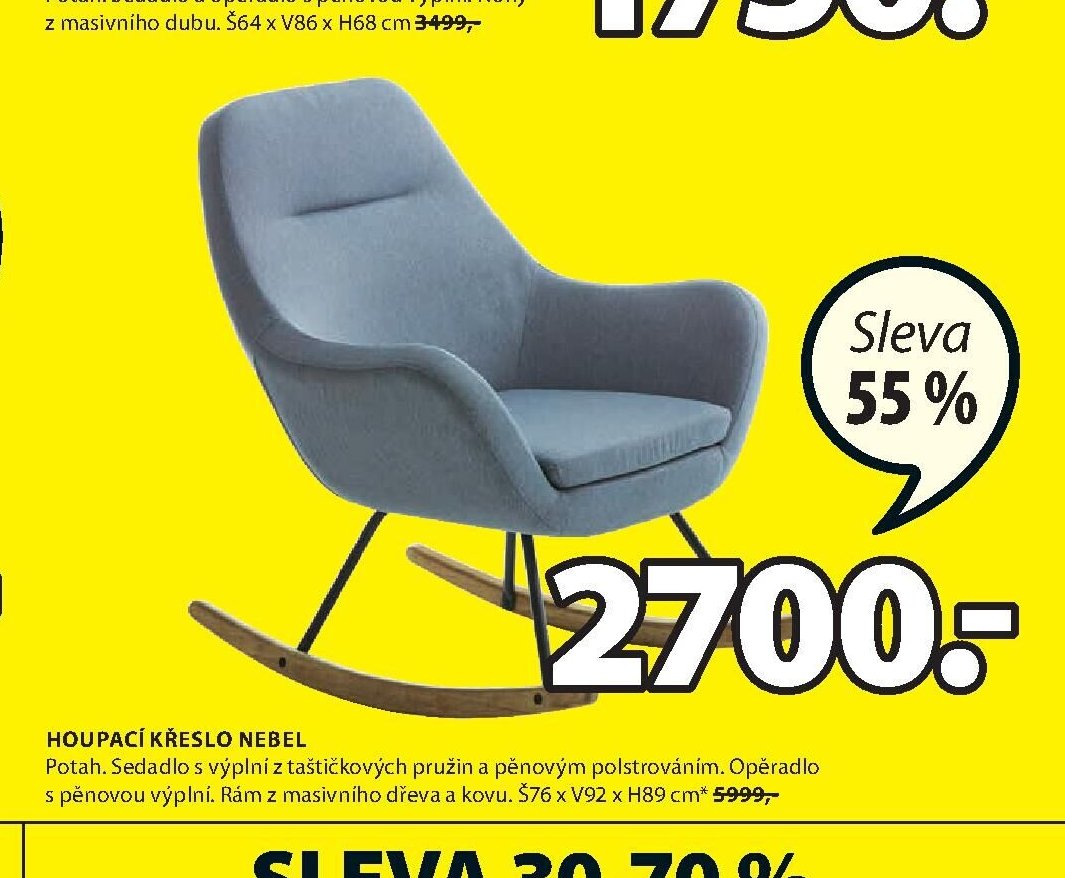 HOUPACÍ KŘESLO NEBEL - Jysk akcniletaky.com