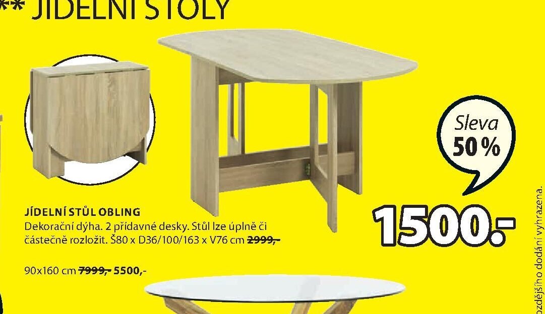 JÍDELNÍ STŮL OBLING - Jysk akcniletaky.com