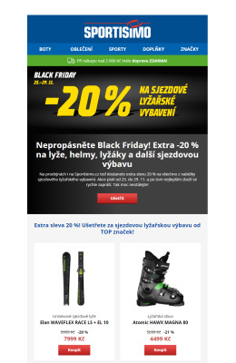 akční leták Sportisimo 25.11.2021-30.11.2021