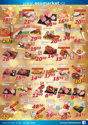 akční leták ESO MARKET 1.12.2021-12.12.2021