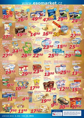 akční leták ESO MARKET 1.12.2021-12.12.2021