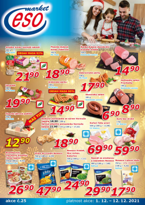 akční leták ESO MARKET 1.12.2021-12.12.2021