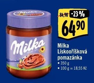 Milka Lískooříšková pomazánka