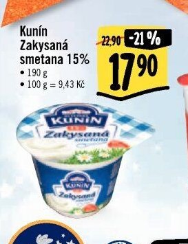 Kunín Zakysaná smetana 15%