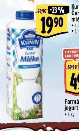 Kunín Čerstvé mléko