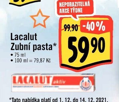 Lacalut Zubní pasta