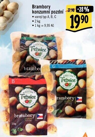 Brambory konzumní pozdní Albert