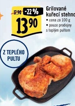 Stehno kuřecí grilované