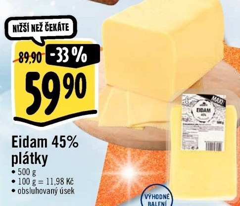 Sýr Eidam 45% Albert