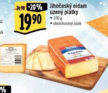 Sýr Eidam uzený 44% Jihočeský Madeta