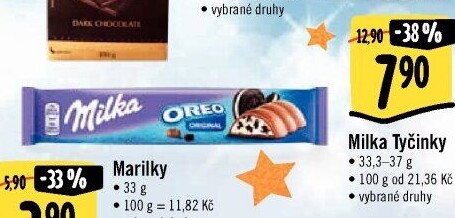 Tyčinka čokoládová Milka