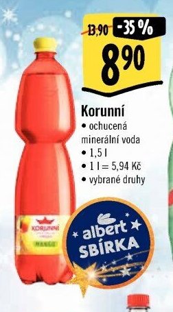 Korunní ochucená minerální voda