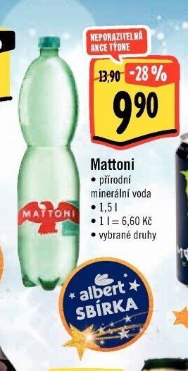 Mattoni přírodní minerální voda