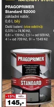 Barva na kov Standard Pragoprimer