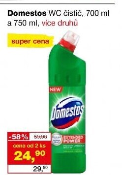 Čistič WC gelový Domestos