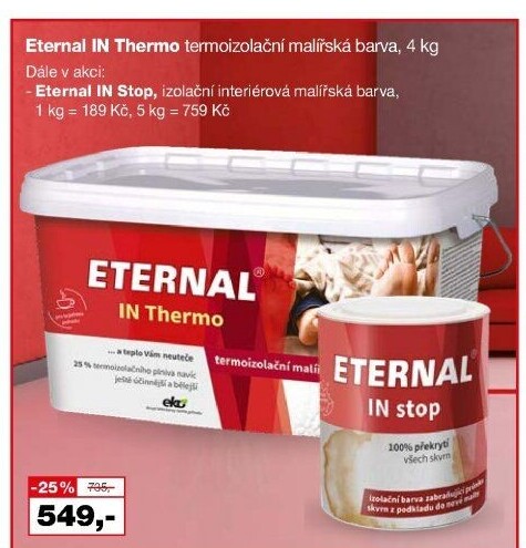 Termoizolační malířská barva IN Thermo Eternal