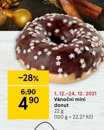 Vánoční mini donut